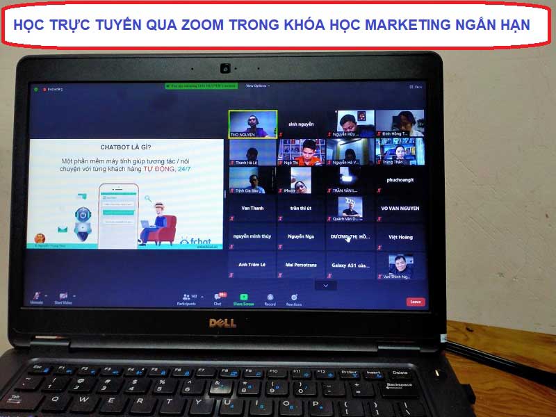 Khóa học marketing ngắn hạn đào tạo trực tuyến qua Zoom