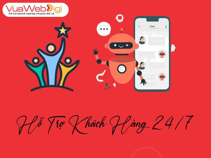 Phần Mềm Chatbot Tạo Đơn Hàng - Trả Lời Bình Luận Tự Động Và Tạo Minigame Trên Facebook 7 Hỗ trợ khách hàng 24/7 khi sử dụng Phần mềm chat bot tạo đơn hàng, trả lời bình luận tự động và tạo minigame giúp bán hàng trên Facebook hiệu quả